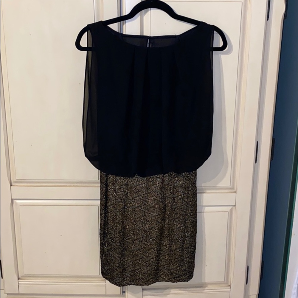 Black and gold party dress